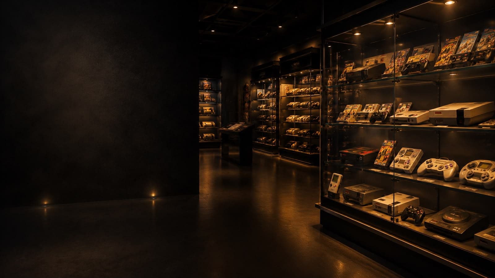 Museu GameLand com consoles e jogos clássicos